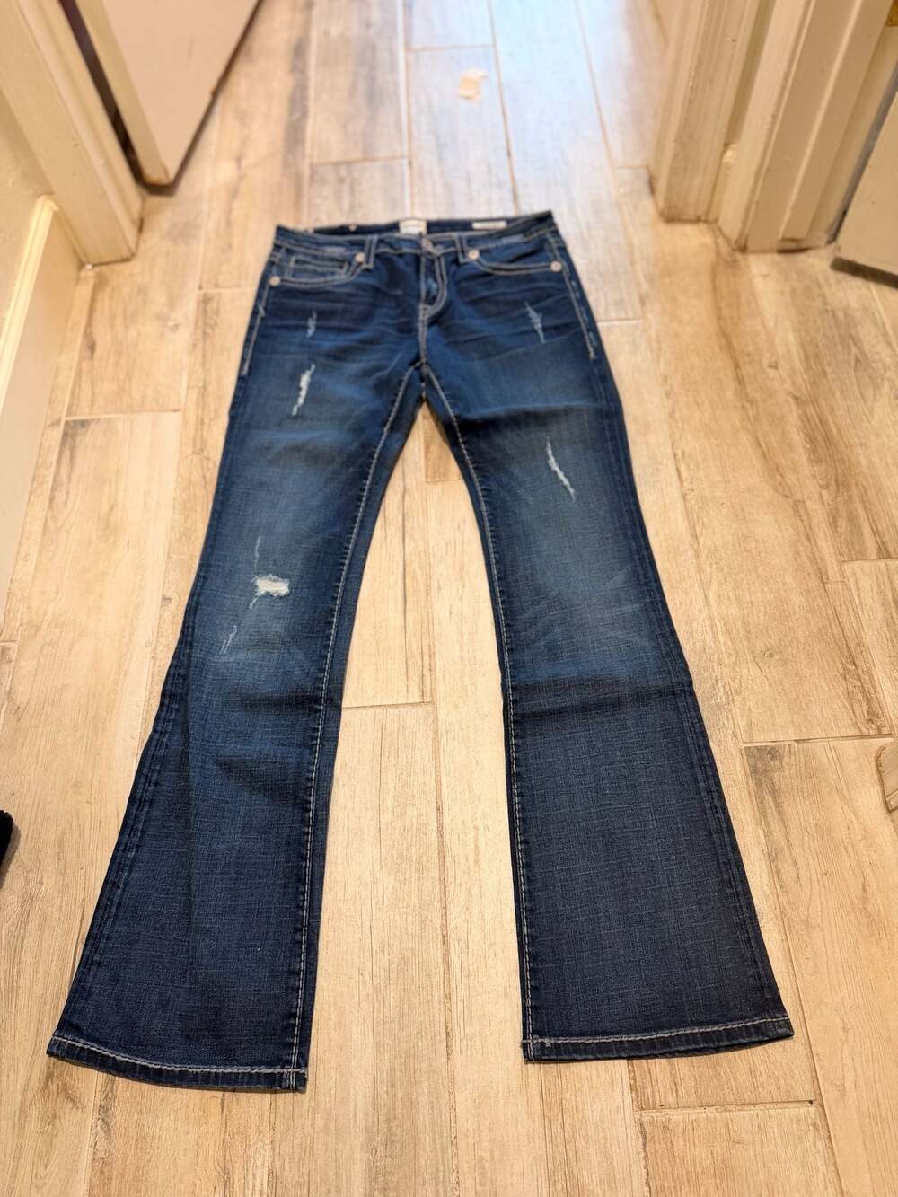 Anoname Joelle Bootcut Distressed Denim Jeans Size 30